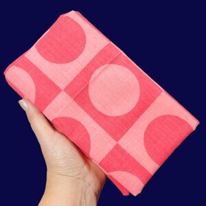 Vintage 70s Truprest CONCORD BLOCK Pink Pillowcase SINGLE: Mod Geometric Pattern